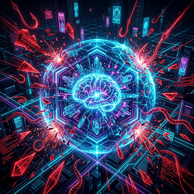 AI Cybersecurity Impact Illustration